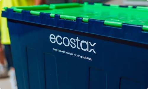 Plastic moving boxes